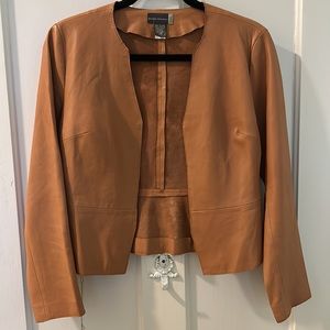 Banana republic fawn leather blazer/jacket